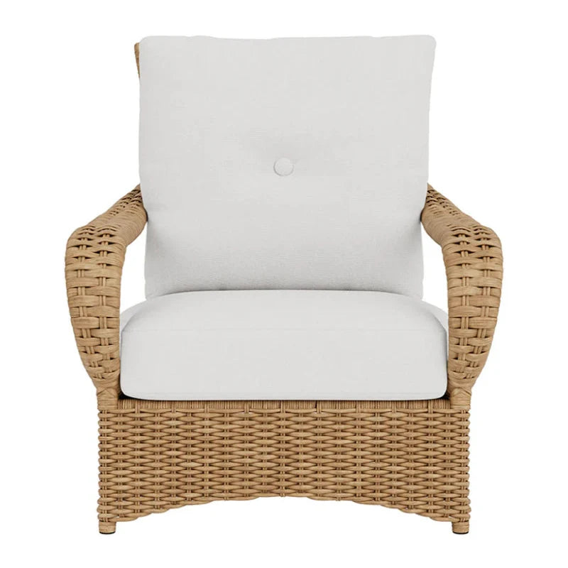 Lloyd Flanders Magnolia Brown Outdoor Lounge Chair