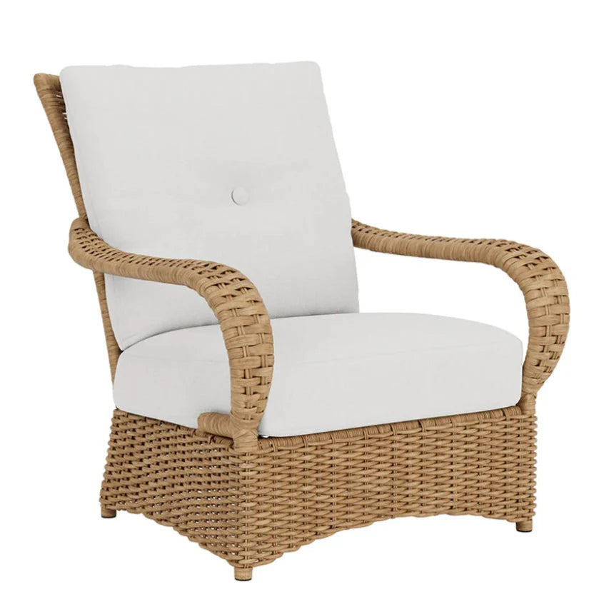 Lloyd Flanders Magnolia Brown Outdoor Lounge Chair
