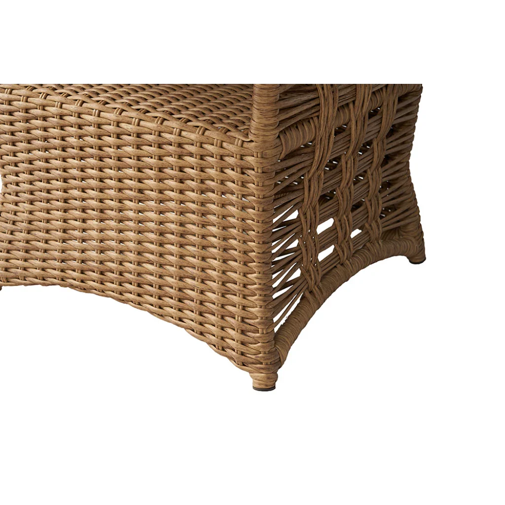 Lloyd Flanders Magnolia Round Umbrella Outdoor Dining Table