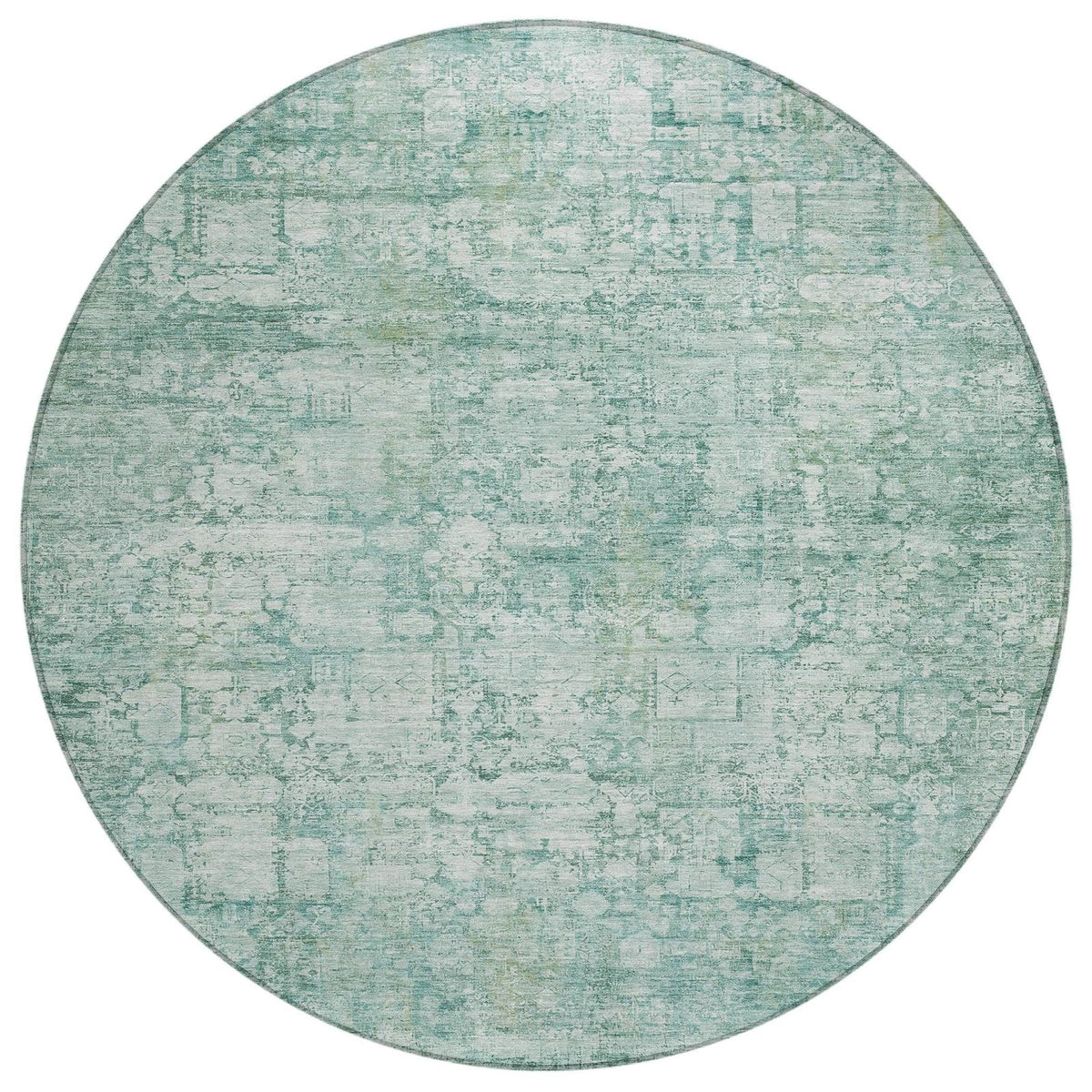 Kaelien Teal Washable Indoor-Outdoor Rug