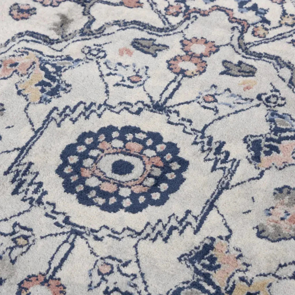 Danz Medallion Blue Kitchen Hallway Runner Rug - LOOMLAN - LOOMLAN - Area Rugs