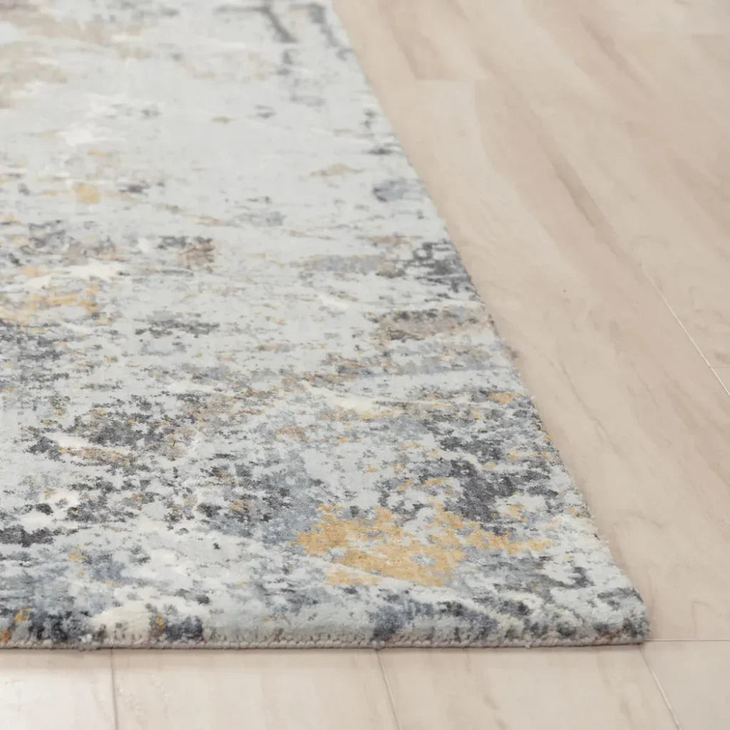 Cade Abstract Blue Large Area Rugs For Living Room -- blue