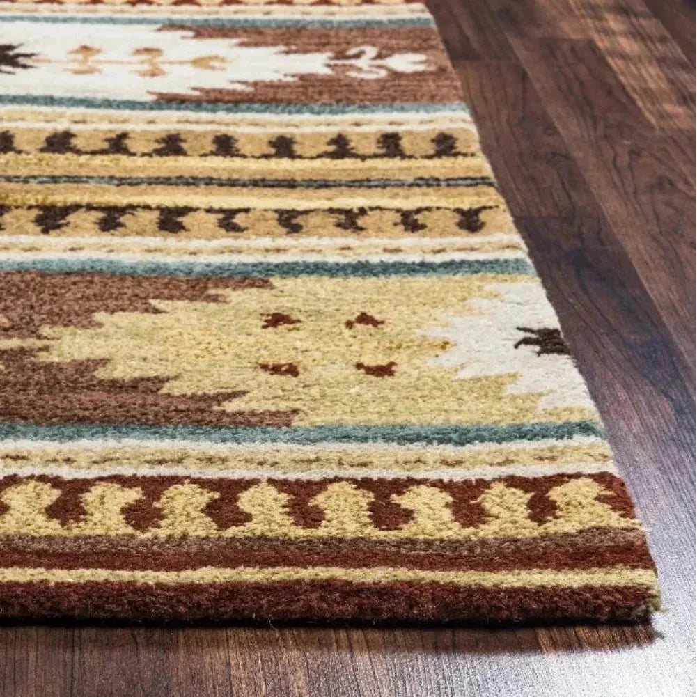 Deni Rust Round Area Rugs For Dining Room -- rust