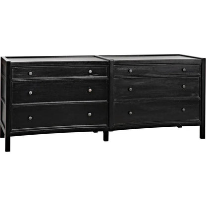 Hampton Six Drawers Wood Dresser