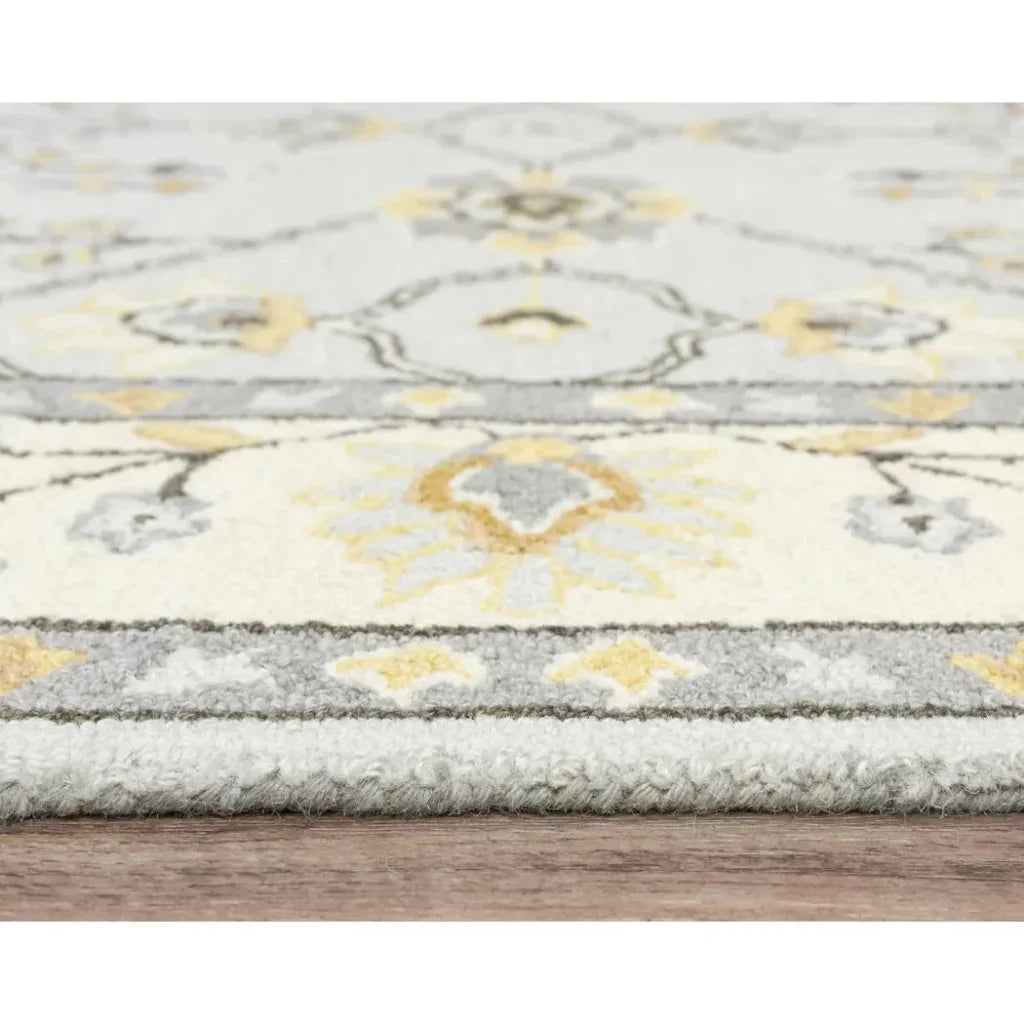 Bahn Traditional Gray Living Room Rug - LOOMLAN - LOOMLAN - Area Rugs