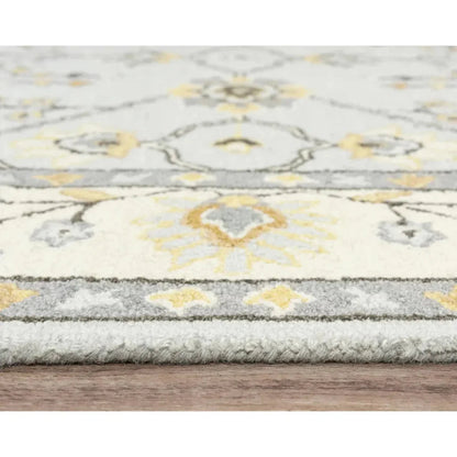 Bahn Traditional Gray Living Room Rug - LOOMLAN - LOOMLAN - Area Rugs