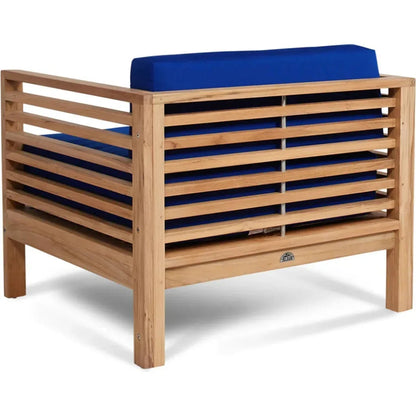 Soleil 2PC Teak Outdoor Lounge Set Sunbrella Cushion -- view 8