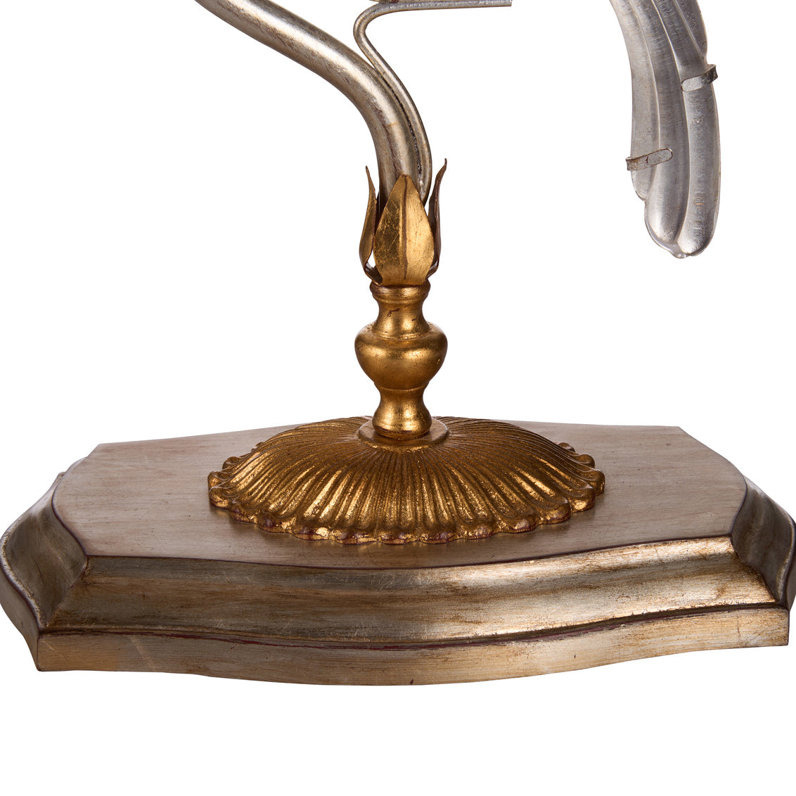 Chelsea House Crystal Bird Silver Table Lamp