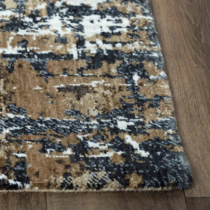 Beal Abstract Brown Large Area Rugs For Living Room -- brown