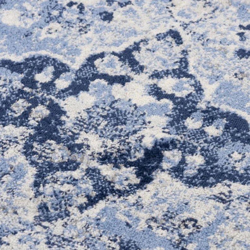 Dana Medallion Blue Kitchen Hallway Runner Rug - LOOMLAN - LOOMLAN - Area Rugs