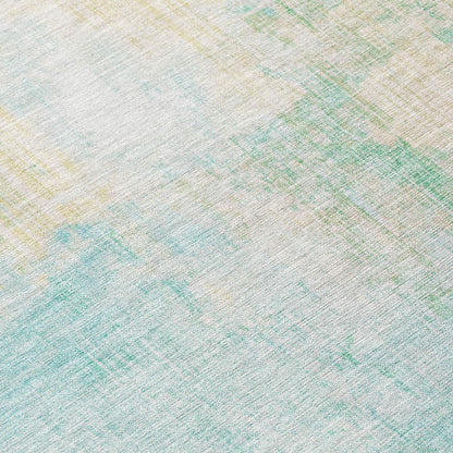 Jaelor Teal Washable Indoor-Outdoor Rug