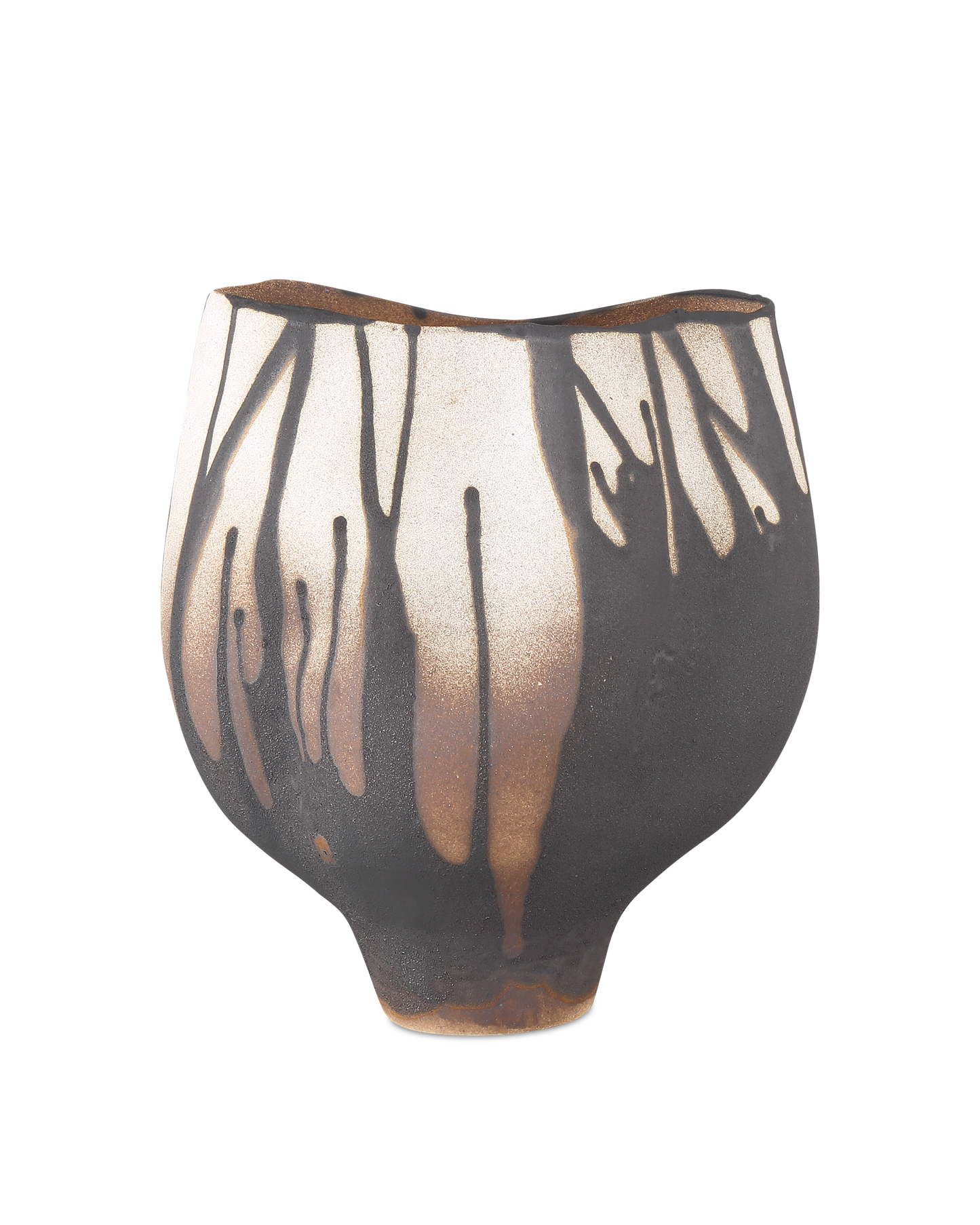 9 in. Inoue Porcelain Black Vase