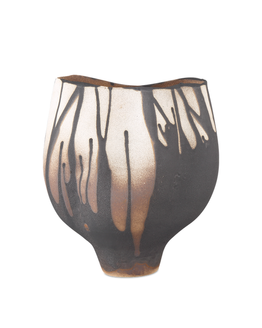 9 in. Inoue Porcelain Black Vase