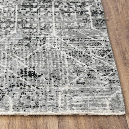 Coll Geometric Gray Large Area Rugs For Living Room - LOOMLAN - LOOMLAN - Area Rugs