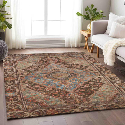 Kaelanor Chocolate Washable Indoor-Outdoor Rug -- chocolate