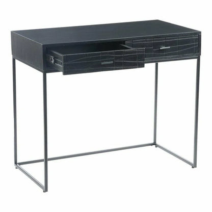 35.5 Inch Desk Black Contemporary Home Office Desks LOOMLAN By Moe's Home