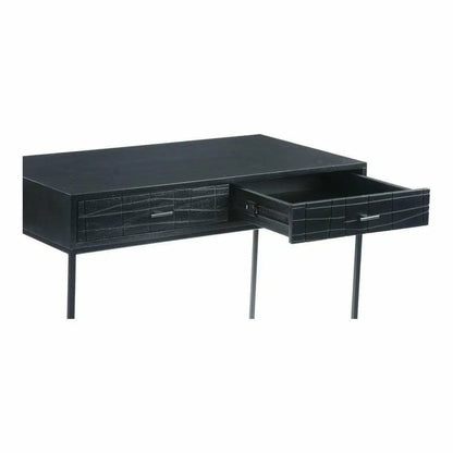 35.5 Inch Desk Black Contemporary Home Office Desks LOOMLAN By Moe's Home