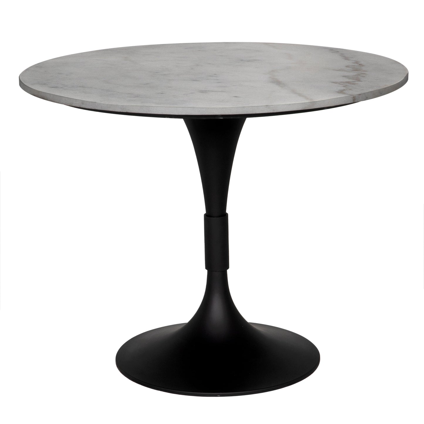 36" Jmna Steel and Marble Black Round Dining Table-Dining Tables-Noir-Sideboards and Things