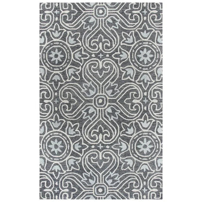 Cast Medallion Gray Large Area Rugs For Living Room