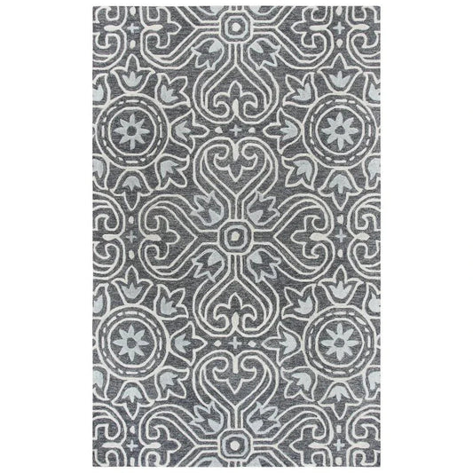 Cast Medallion Gray Large Area Rugs For Living Room