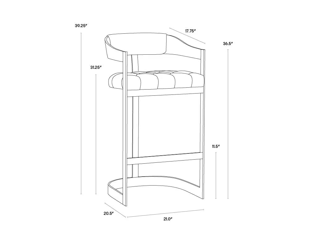 Beaumont Leather Upholstered Barstool