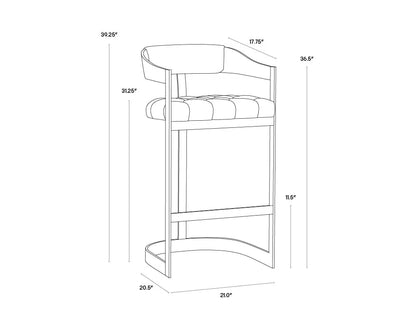 Beaumont Leather Upholstered Barstool