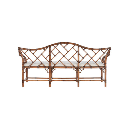 Chippendale Bamboo Rattan Settee