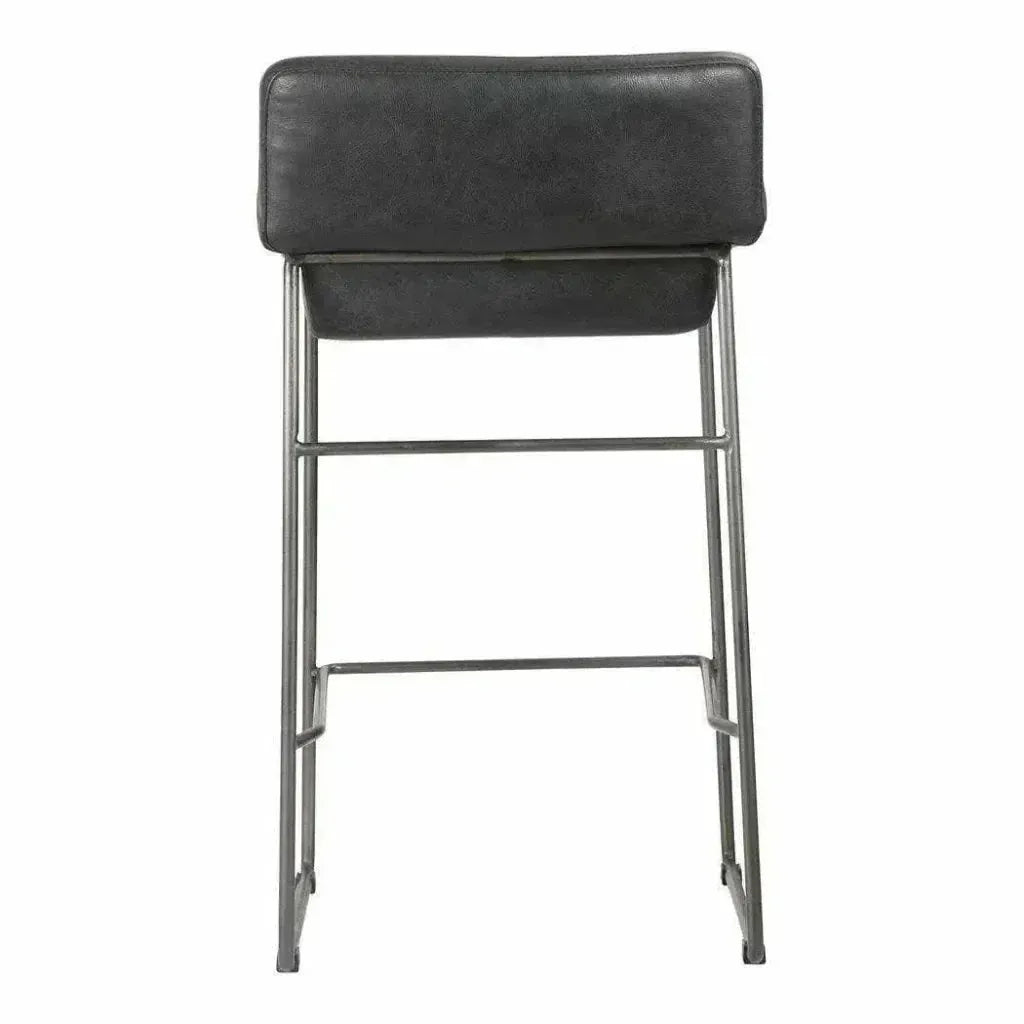 Counter Stool Onyx Leather Black -- view 4