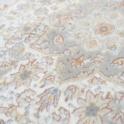 Cris Floral Medallion Gray Area Rugs For Living Room - LOOMLAN - LOOMLAN - Area Rugs