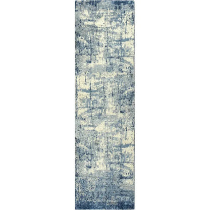 Bric Abstract Blue Large Area Rugs For Living Room - LOOMLAN - LOOMLAN - Area Rugs