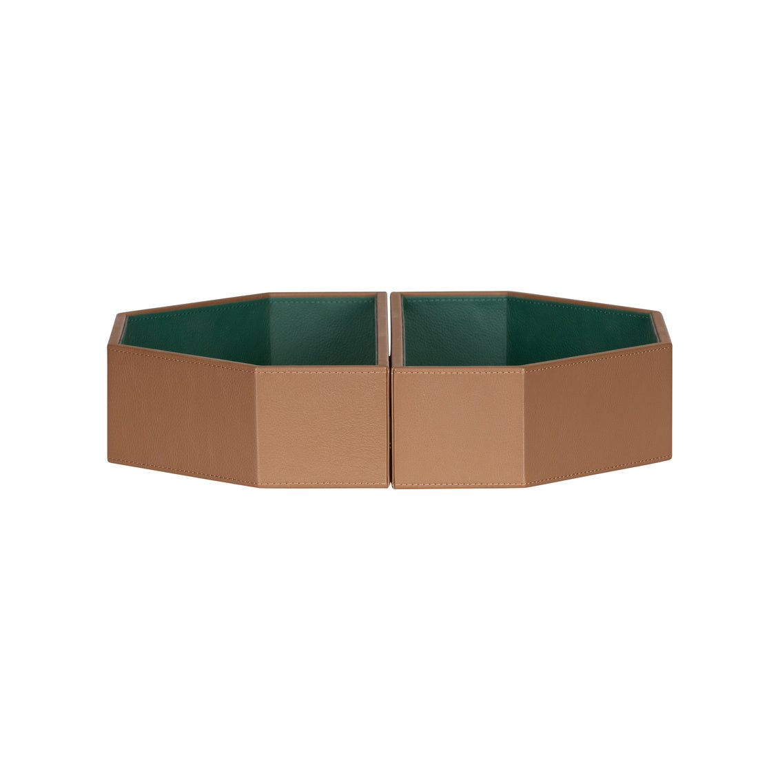 Wildwood Burke Brown Leather Tray (Set of 2)