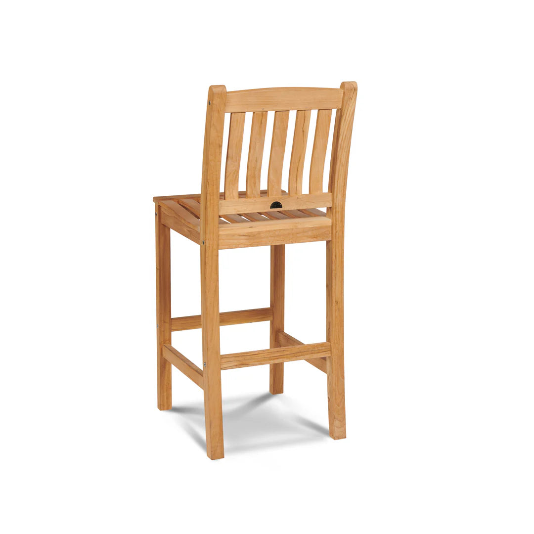 Oasis Teak Outdoor Armless Barstool -- view 4
