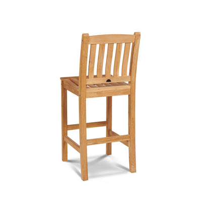 Oasis Teak Outdoor Armless Barstool -- view 4