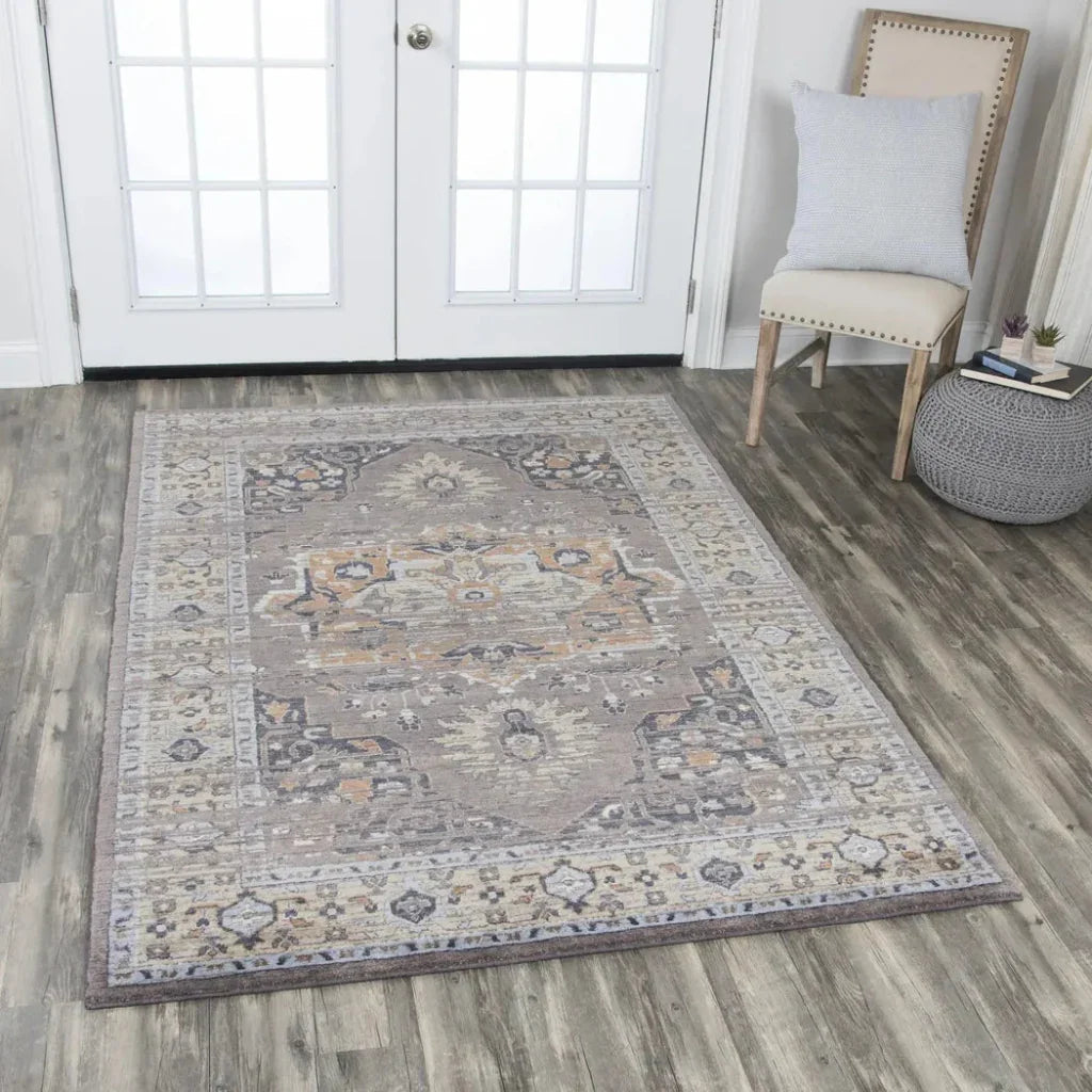 Diet Medallion Rust Large Area Rugs For Living Room -- rust