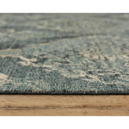 Amen Medallion Blue/ Beige Large Area Rugs - LOOMLAN - LOOMLAN - Area Rugs