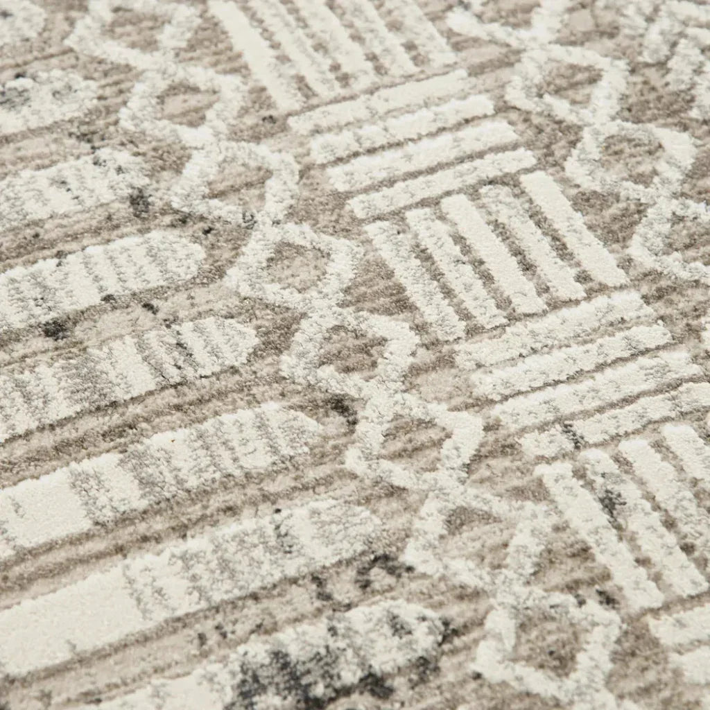 Braz Geometric Natural Area Rugs For Living Room -- natural