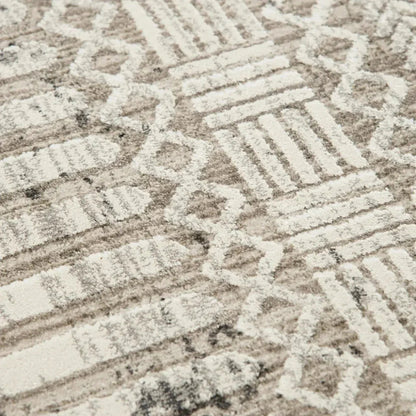 Braz Geometric Natural Area Rugs For Living Room -- natural