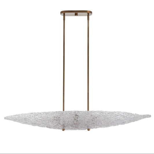 Frost Oval Textured Glass Chandelier