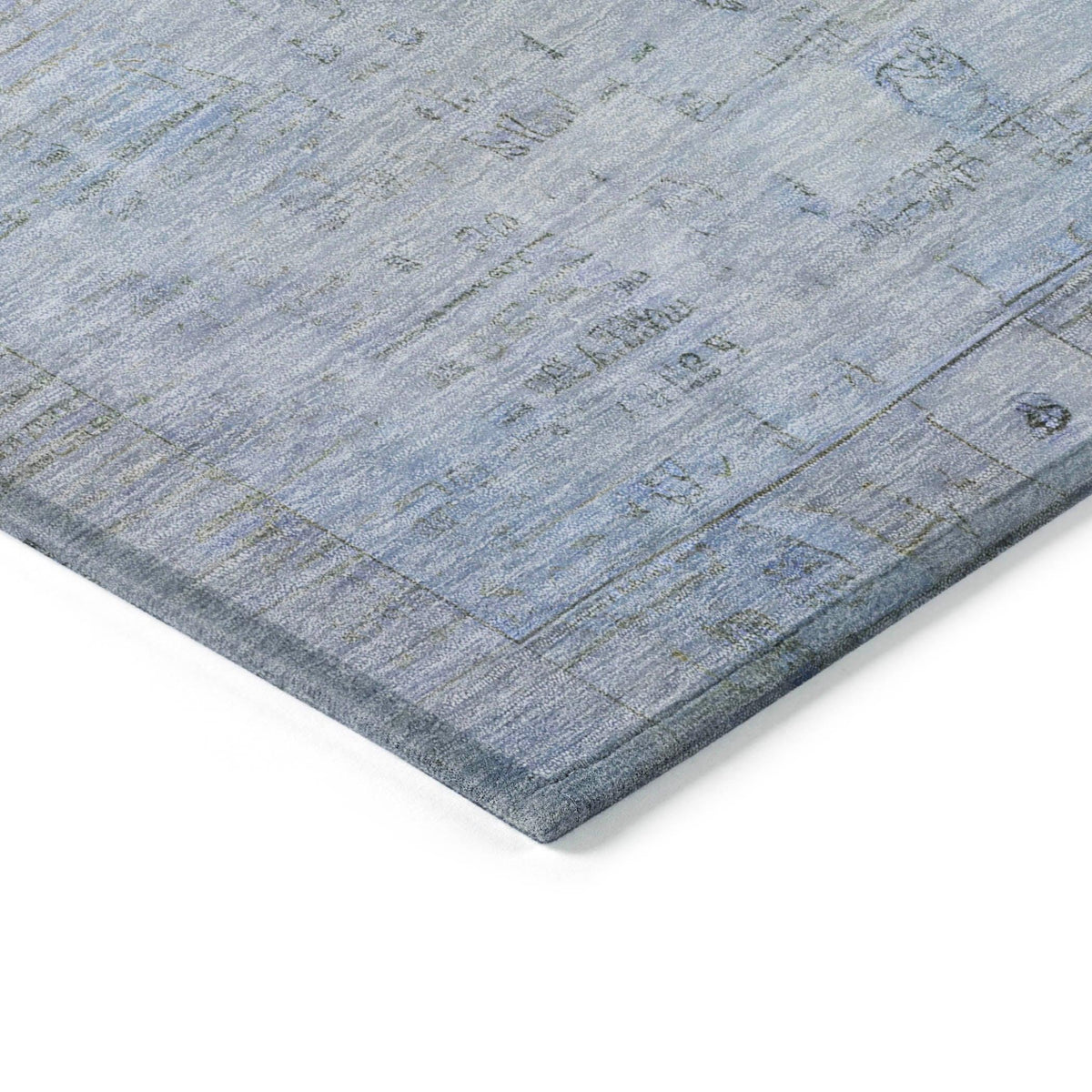 Laeanor Blue Washable Indoor-Outdoor Rug