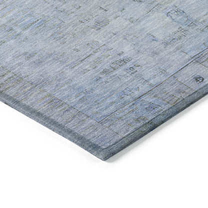 Laeanor Blue Washable Indoor-Outdoor Rug
