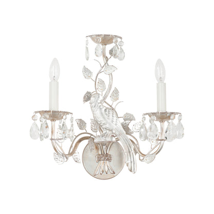 Crystal Clear Bird Wall Sconce