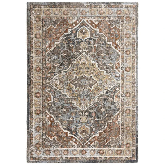 LOOMLAN Burk Medallion Dark Rust Large Area Rugs