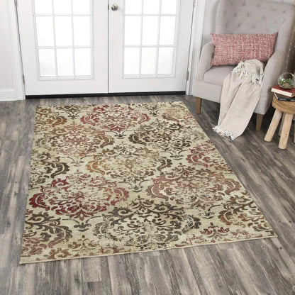 Clur Medallion Brown Large Area Rugs For Living Room -- brown