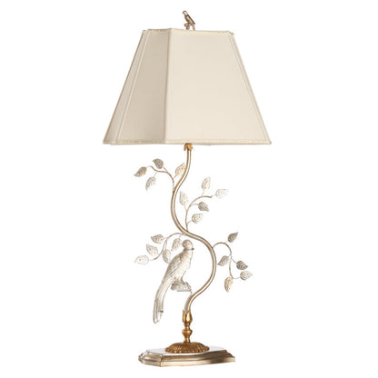 Chelsea House Crystal Bird Silver Table Lamp