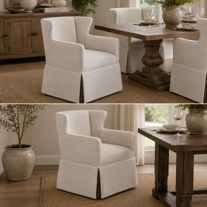Wingback Arms Madsen Skirt Dining Chair - view 4
