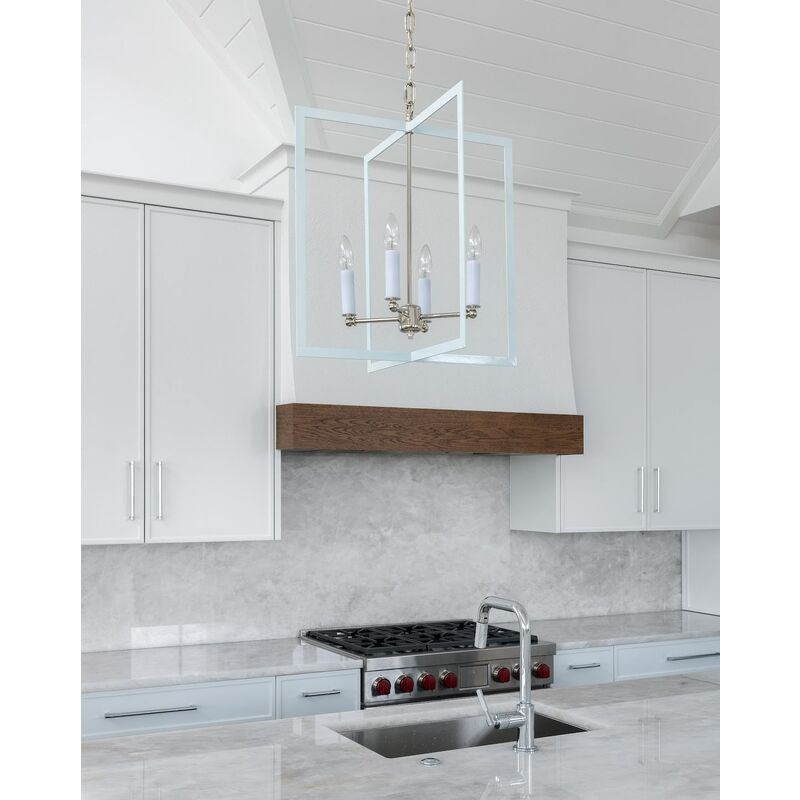 Wildwood Bayberry Hanging Clean White Finish Chandelier