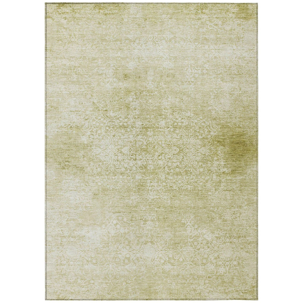 Kaelas Gold Washable Indoor-Outdoor Rug