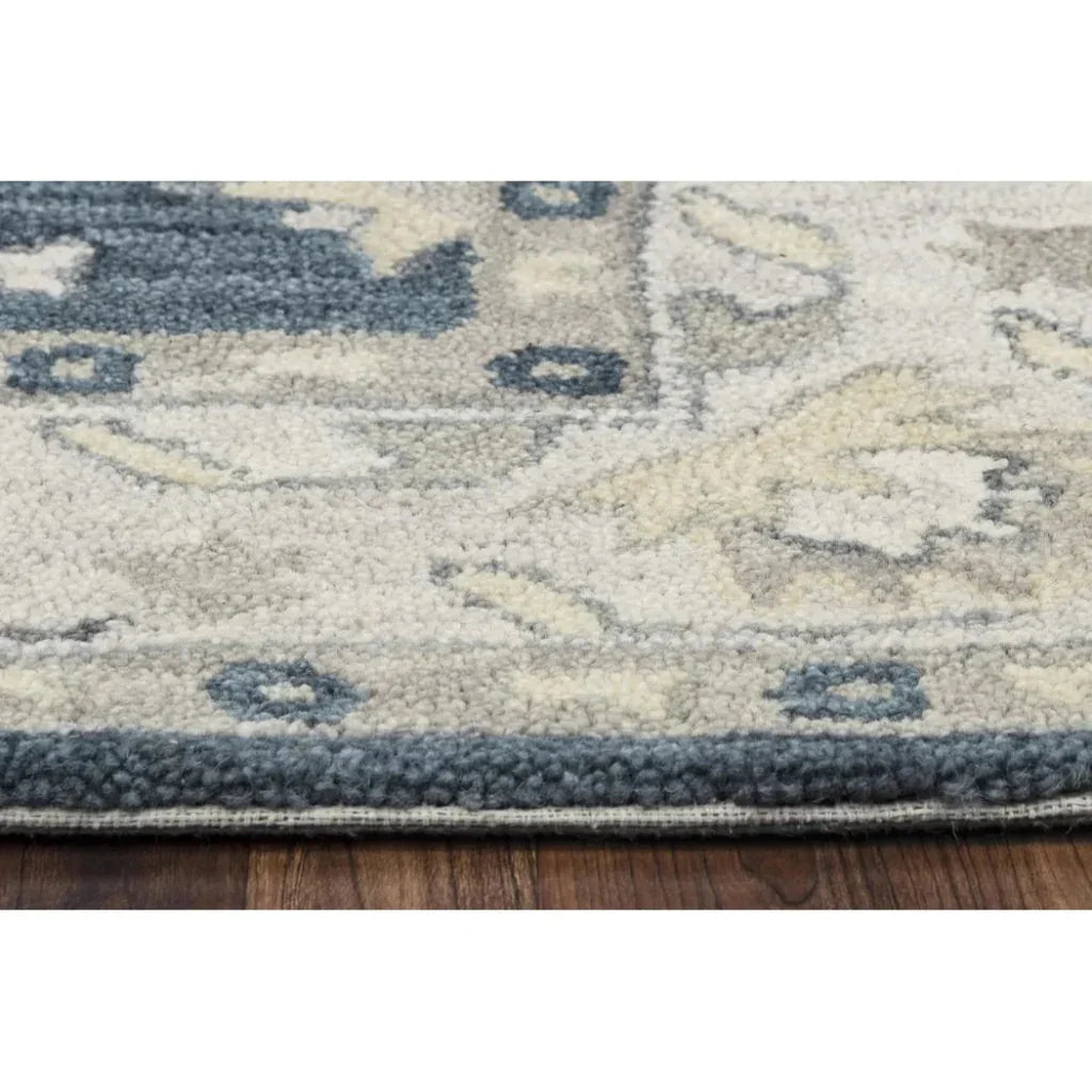 Cors Wool Blue Hallway Kitchen Runner Rug - LOOMLAN - LOOMLAN - Area Rugs