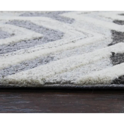 Clap Geometric Gray Large Area Rugs For Living Room - LOOMLAN - LOOMLAN - Area Rugs