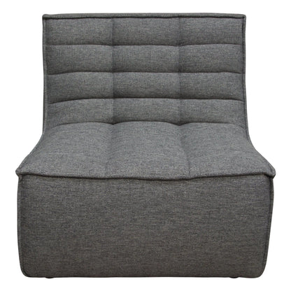 3PC Corner Modular Sectional Scooped Seat in Grey Fabric Modular Sofas Sideboards and Things  By Diamond Sofa